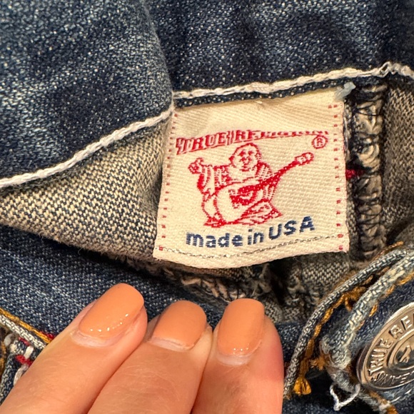 True Religion Men's Bootcut Jeans in Faded Blue - Picture 3 of 8